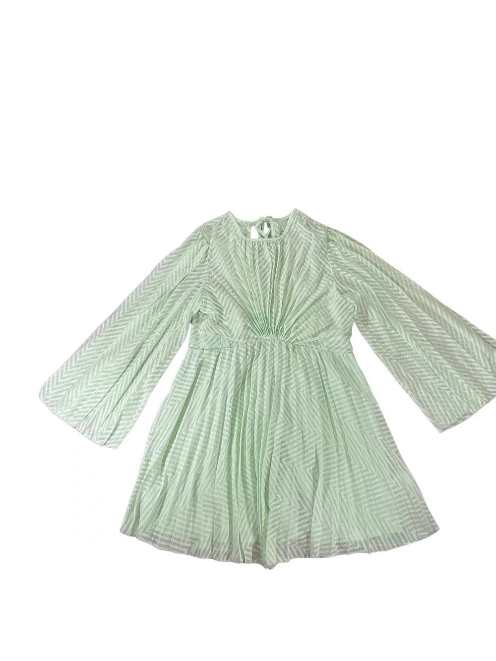 asos green long sleeve dress ASOS DESIGN long sleeve mesh midi dress in green smudge print